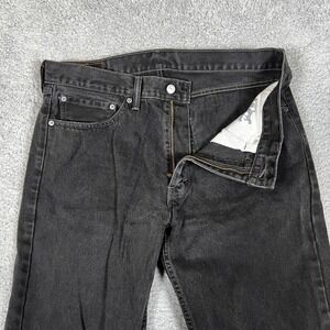 Levis 505 Mens 36x36 Black Denim Casual Formal Straight Cotton Work Heavy